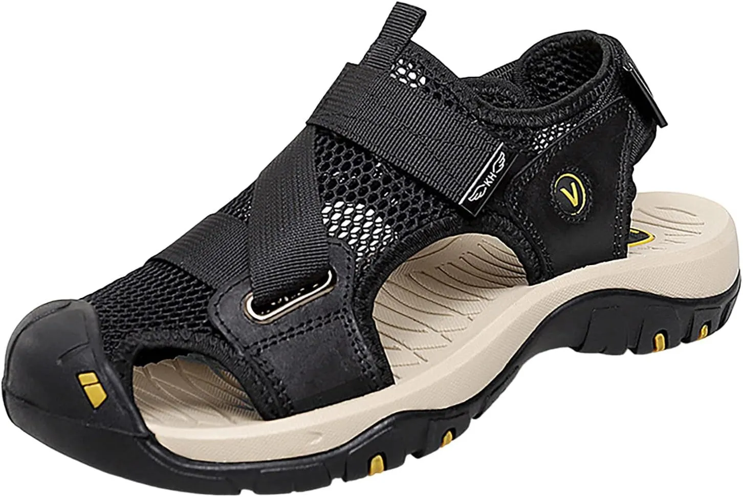 2025 New Andals Men's Breathable Sports Outdoor Beach Shoes Slip Hollow Cowhide Men's Shoes Man Sandal