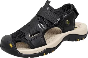 2025 New Andals Men's Breathable Sports Outdoor Beach Shoes Slip Hollow Cowhide Men's Shoes Man Sandal