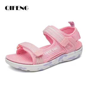 3-12 Girls Sandals Kids Summer Children Light Fashion Beach Shoes