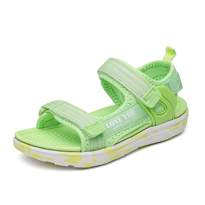 3-12 Girls Sandals Kids Summer Children Light Fashion Beach Shoes