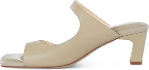 7or9 Women Sofa Sandals Comfortable Lambskin Slide Heeled Sandals Dressy Square Toe Block High Heels Strap Sandals