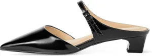 7or9 Women Sofa Sandals Comfortable Lambskin Slide Heeled Sandals Dressy Square Toe Block High Heels Strap Sandals