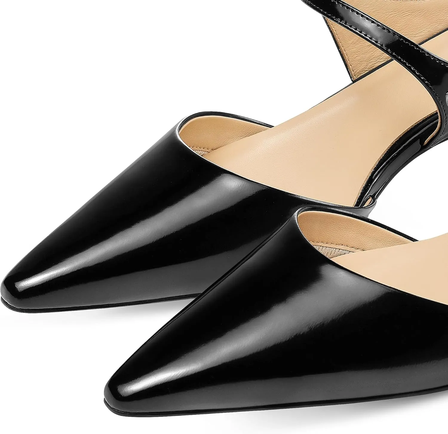 7or9 Women Sofa Sandals Comfortable Lambskin Slide Heeled Sandals Dressy Square Toe Block High Heels Strap Sandals