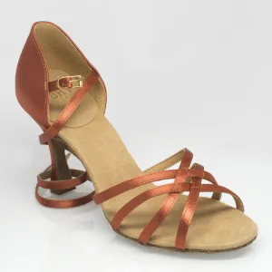 835 Monsoon | Dark Tan Satin | 3" Flared