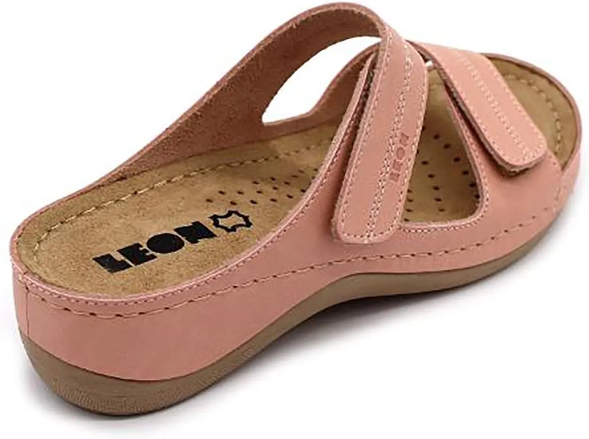 907 Leather Slip-on Womens Ladies Sandal Clogs Mules Slides Slippers Shoes