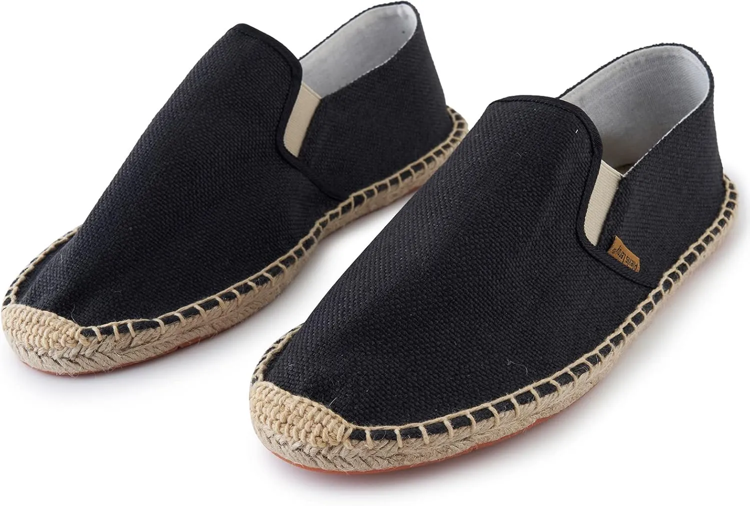 Alexis Leroy Men's Closed Toe Canvas Slip on Flat Espadrille Shoes