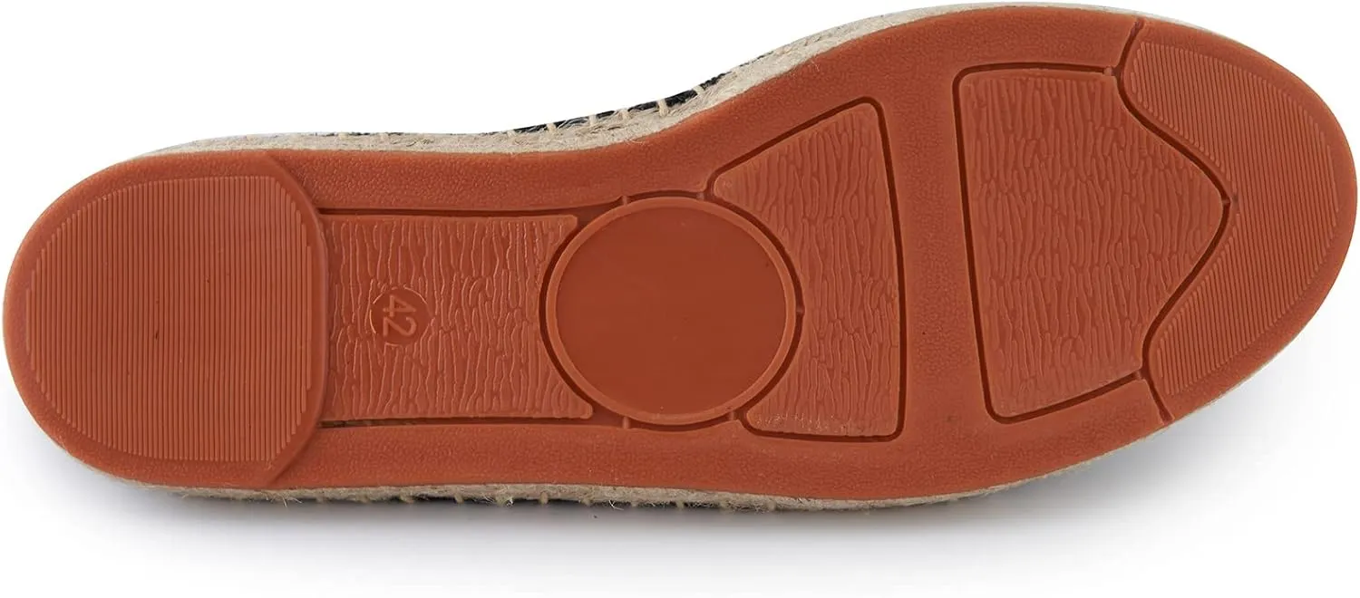Alexis Leroy Men's Closed Toe Canvas Slip on Flat Espadrille Shoes