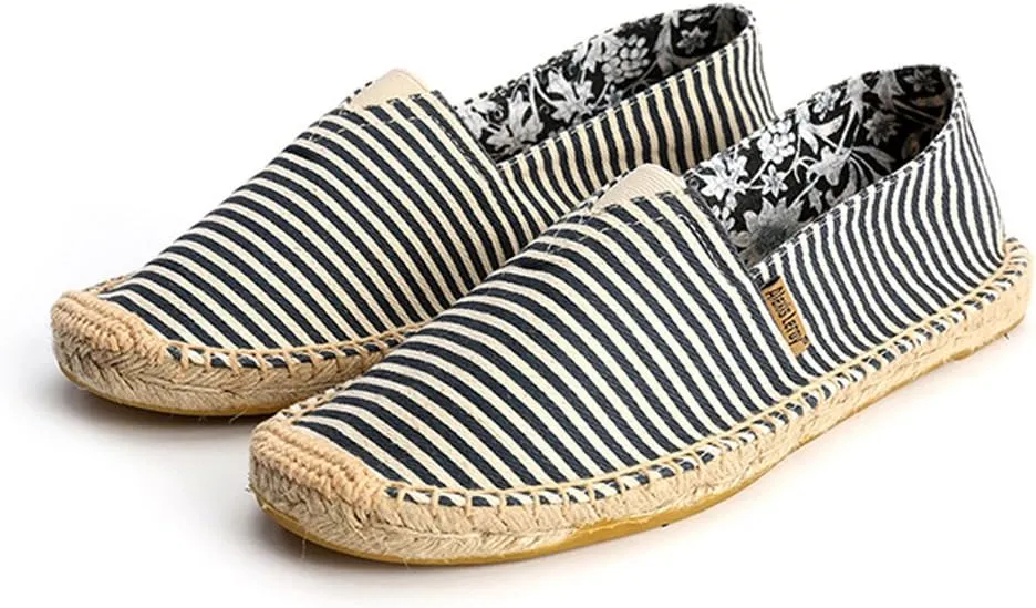 Alexis Leroy Men's Fashion Casual Canvas Slip on Flat Espadrilles