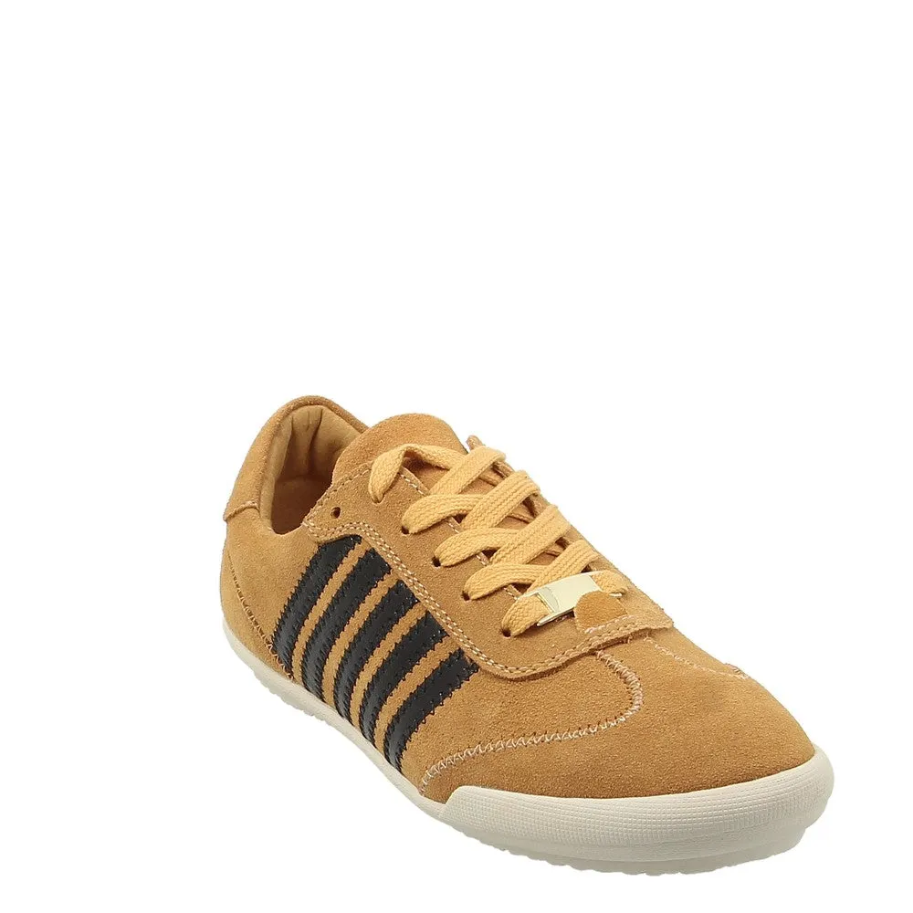 Alfie & Evie Jaddy Mustard Suede Sneaker