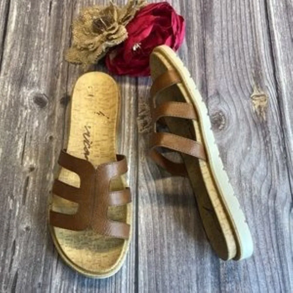 AMERICAN RAG Danah Brown Flat Sandals 7M