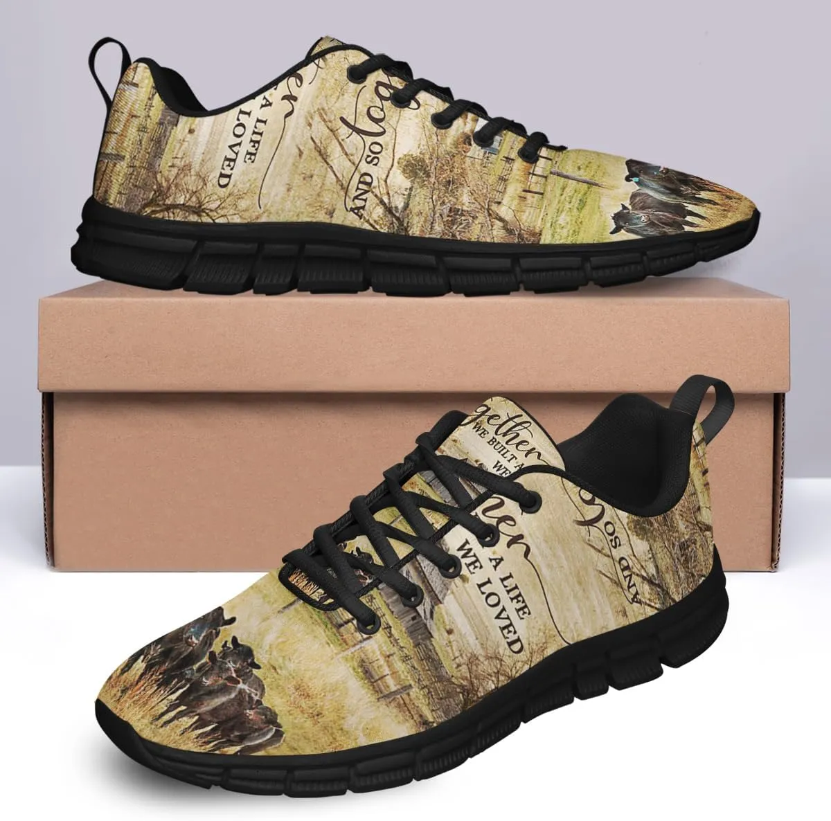 and So Together We Built A Life We Loved Shoes for Women Men Tennis Shoes 3D Print Fashion Running Sneakers