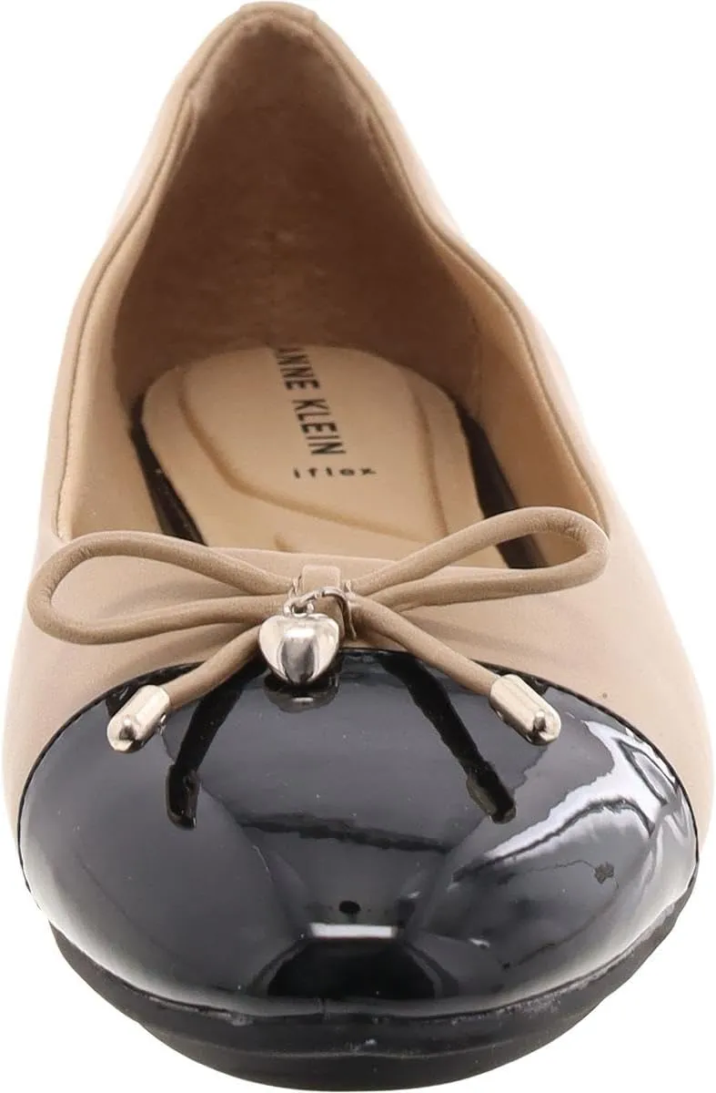 Anne Klein Womens LUCI Faux Leather Slip On Flat Shoes