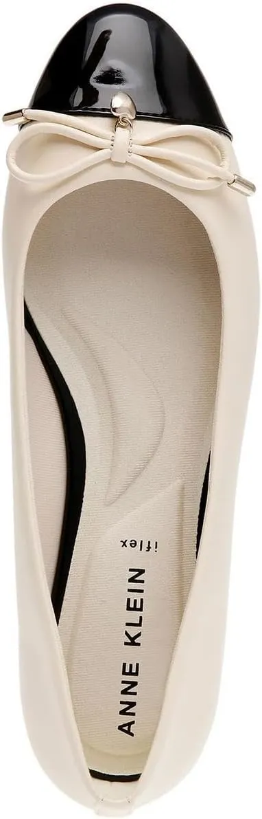 Anne Klein Womens LUCI Faux Leather Slip On Flat Shoes