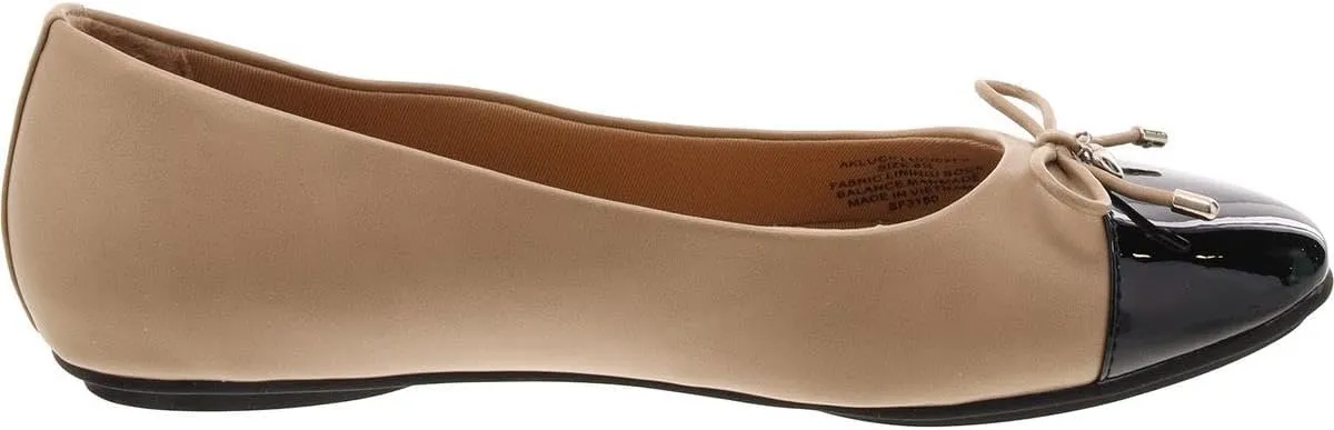 Anne Klein Womens LUCI Faux Leather Slip On Flat Shoes