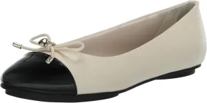 Anne Klein Womens LUCI Faux Leather Slip On Flat Shoes