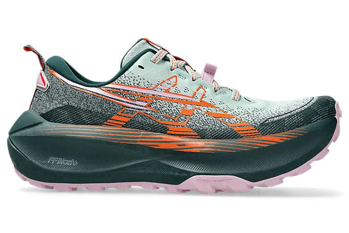 Asics Trabuco Max 4 (B Width) - Cold Moss/Nova Orange (Womens)