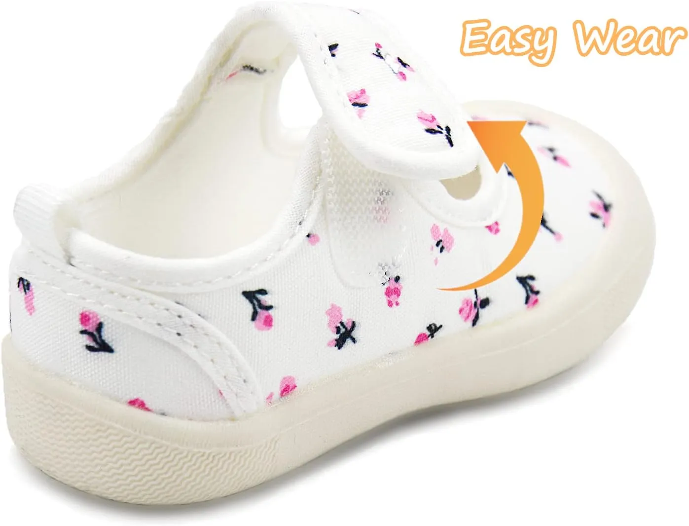 Baby Girl Canvas Sneakers Toddler Girl Mary Jane Flats Non-Slip Casual School Uniform Loafers Dress Shoe
