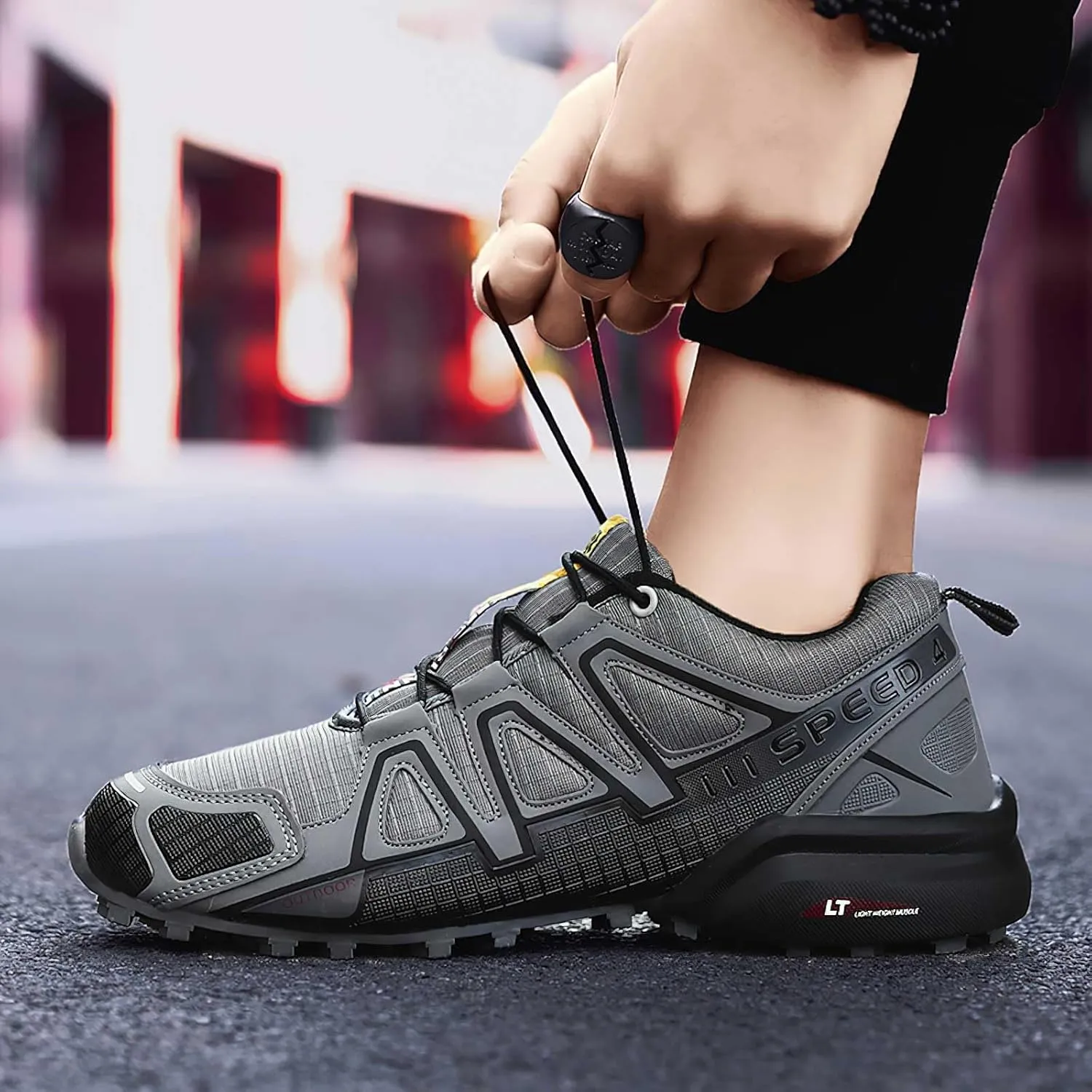 baobeijiadao Hiking Shoe for Men Outdoor Trekking Trail Running Sneaker Waterproof Non Slip Work Shoes
