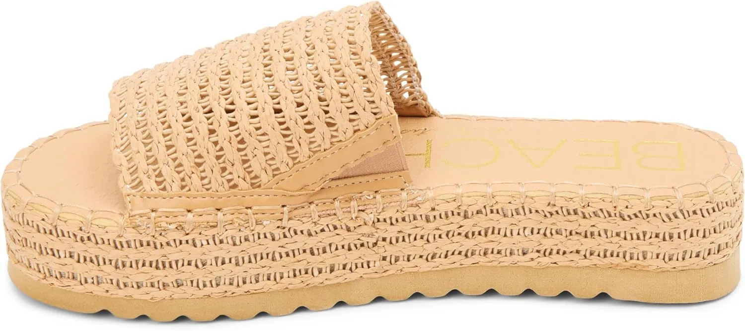 BEACH by Matisse Womens Del Mar Espadrille Platform Casual Sandals Casual Low Heel 1-2" - Black