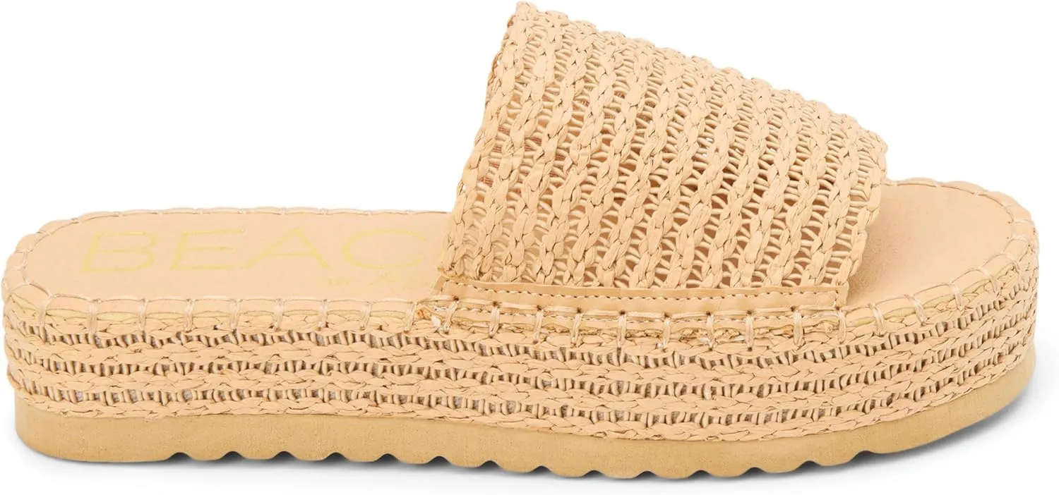 BEACH by Matisse Womens Del Mar Espadrille Platform Casual Sandals Casual Low Heel 1-2" - Black