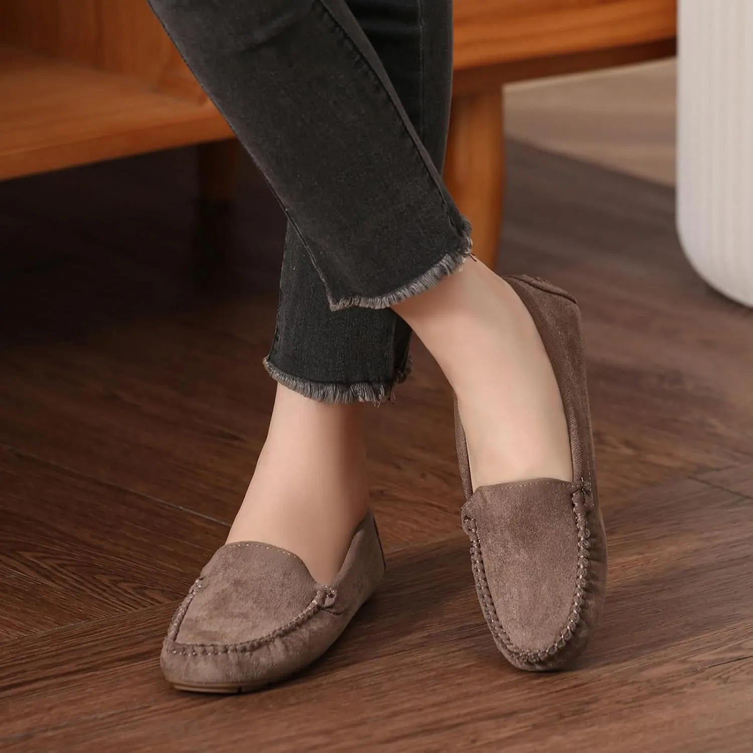 Bernal Women Penny Loafers Casual Comfortable Slip On Flat Shoes Driving Loafers Work Walking Shoes