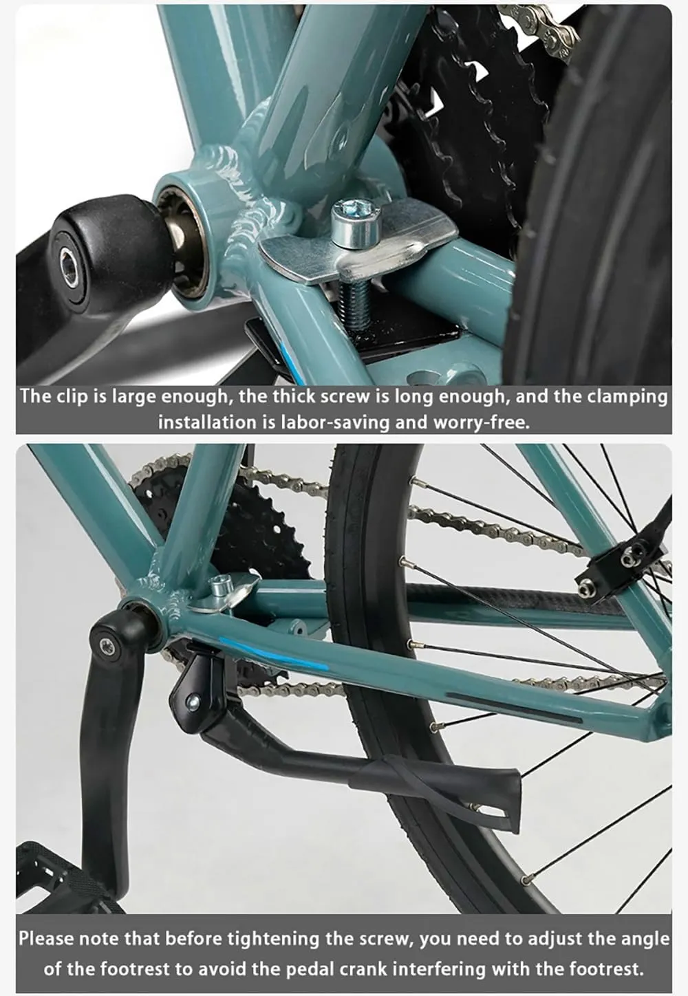 Bike Kickstand for Cervelo Aspero, Aluminum Adjustable Kickstand Foot Side Stand Suppor Rear Side Bicycle Stand with Non-Slip Rubber Foot,C