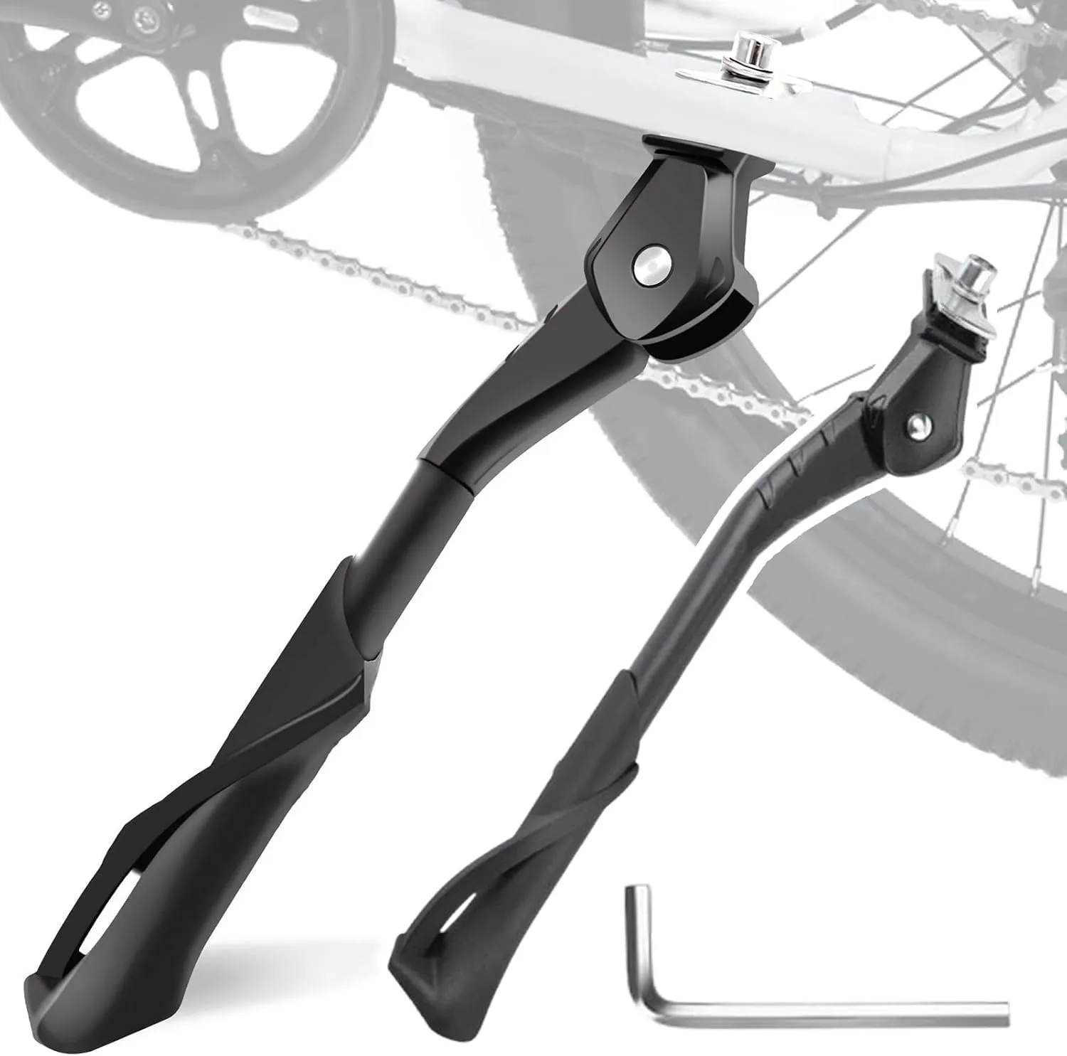 Bike Kickstand for Cervelo Aspero, Aluminum Adjustable Kickstand Foot Side Stand Suppor Rear Side Bicycle Stand with Non-Slip Rubber Foot,C
