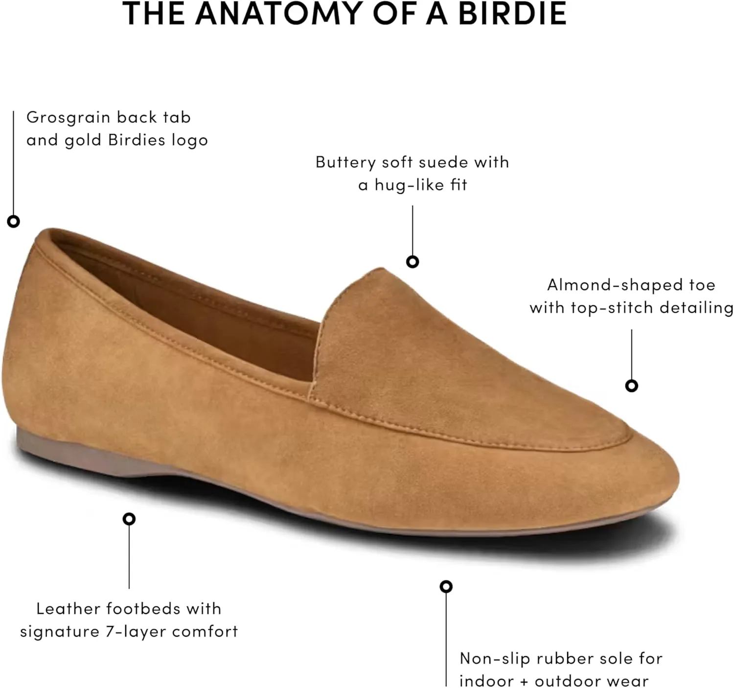 Birdies Women's Vesper, Slip-On Flats, Comfortable Casual Dressy Shoes