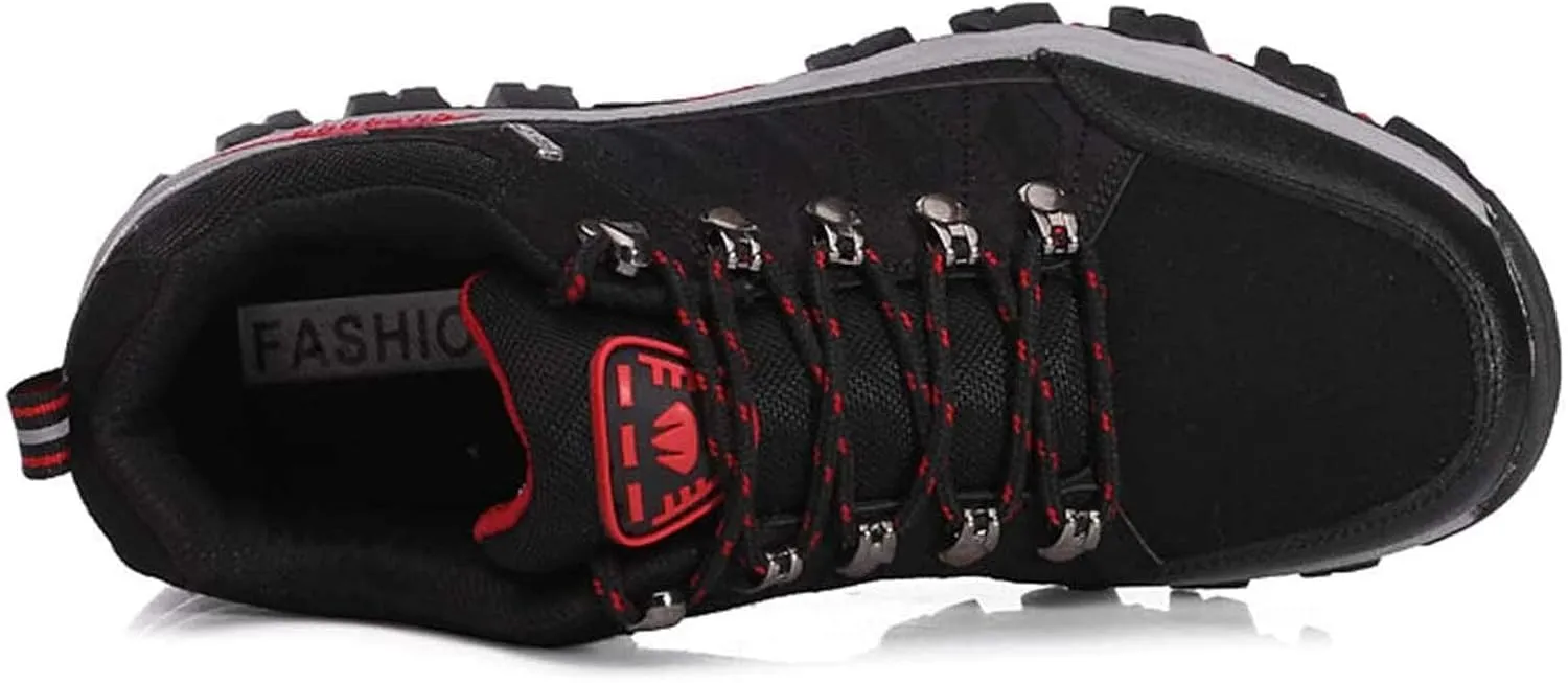 BORAMAX Men's Sneakers Outdoor Sports Climbing Hiking Shoes Waterproof Trekking Suede Non-Slip Running Shoes Mens Climbing Shoes