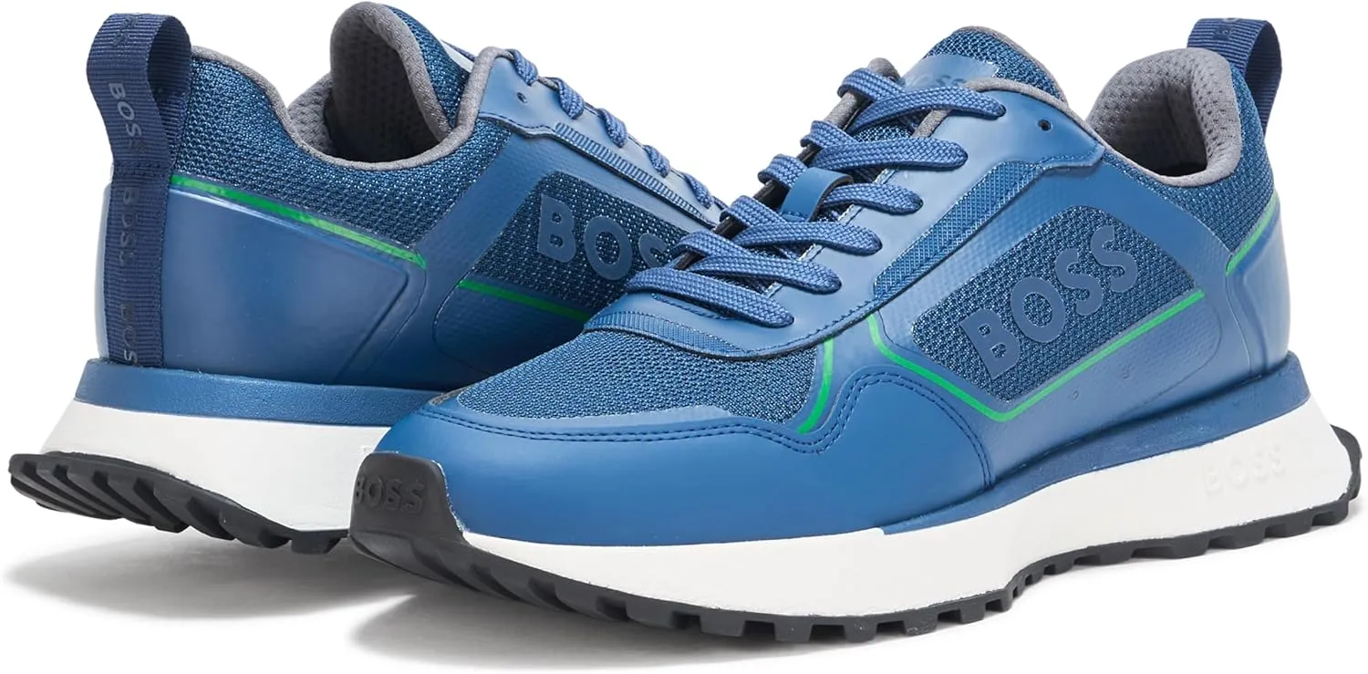 BOSS Men's Big Logo Mesh Mix Lace Up Sneaker