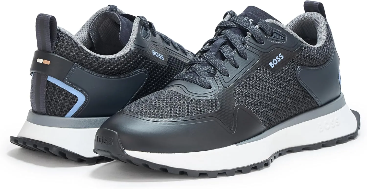 BOSS Men's Big Logo Mesh Mix Lace Up Sneaker