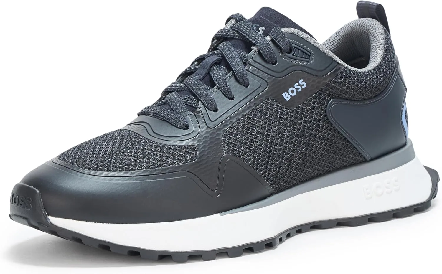 BOSS Men's Big Logo Mesh Mix Lace Up Sneaker