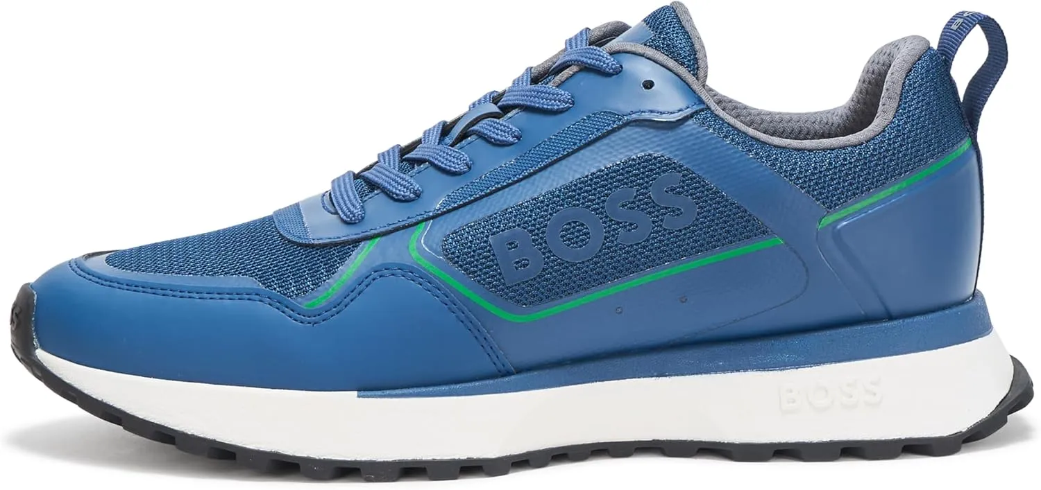 BOSS Men's Big Logo Mesh Mix Lace Up Sneaker