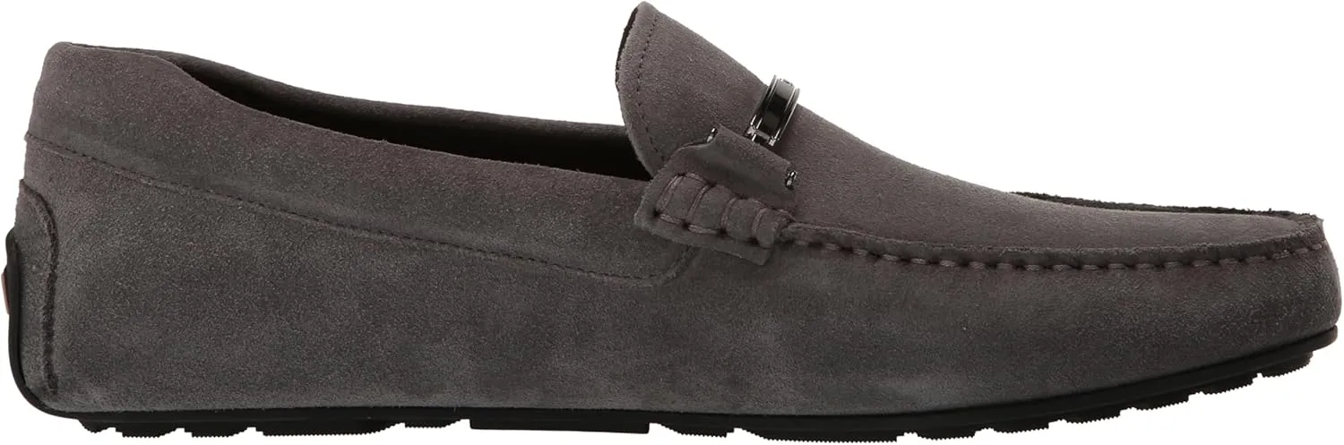 BOSS Men's Smooth Suede Slip on Drivers Loafer