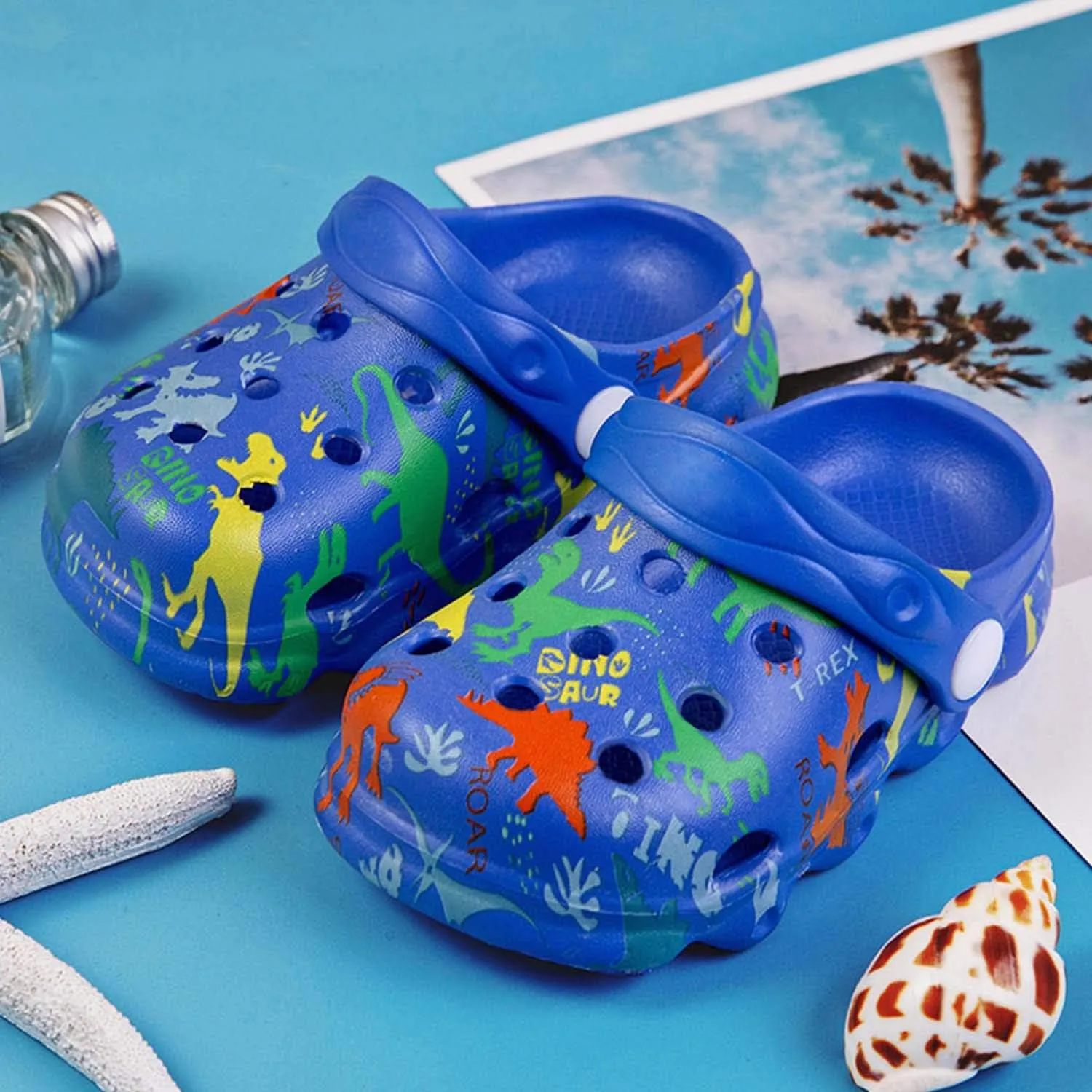 Boys Girls Clogs Cute Cartoon Animal Garden Shoes Lightweight Slides Slippers Slip-on Sandals (Infant/Toddler/Little Kid)