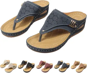 Breathable Mesh Sports Sandals With Non-Slip Sole, Comfortable Ladies Orthopedic Platform Wedge Flip Flops, Anti-Slip Sole