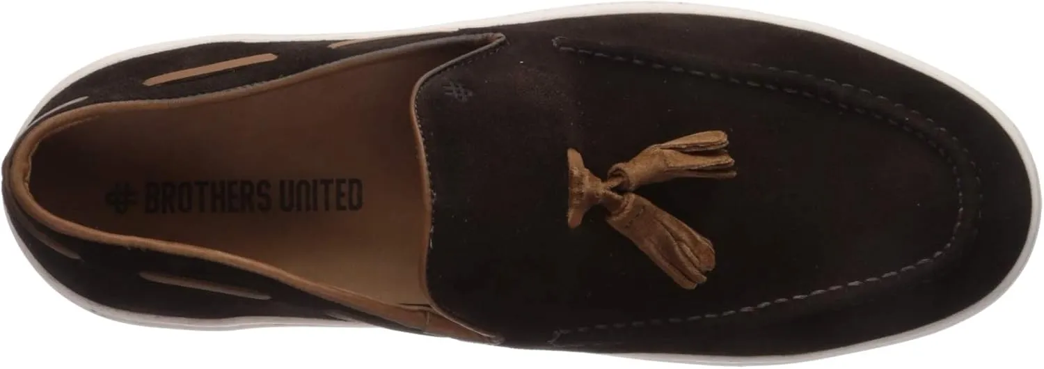 Brothers United Men's Leather Luxury Slip on Tassel Loafer
