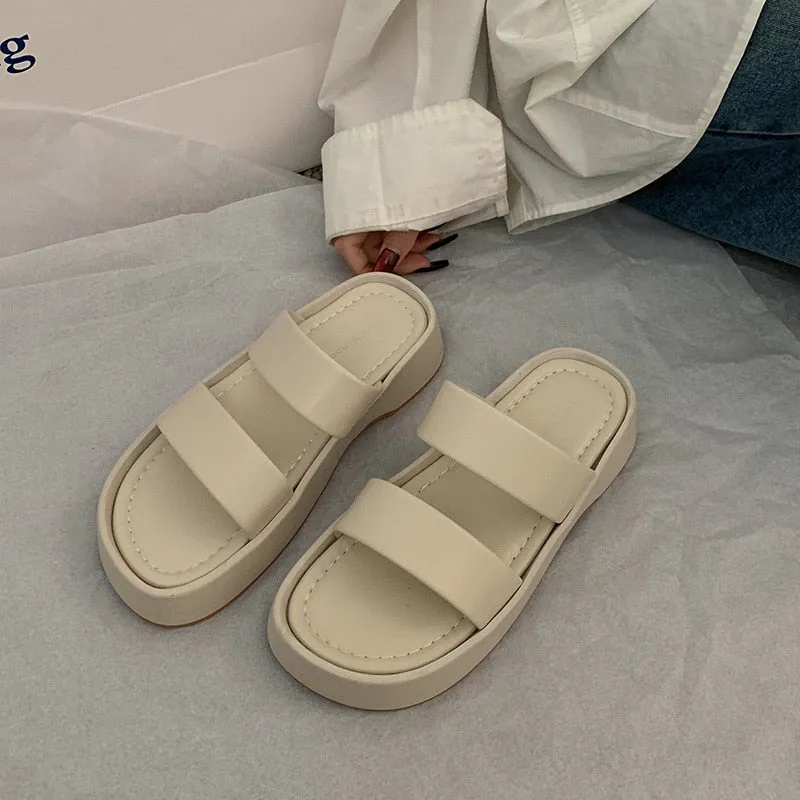 Brown anti-slip slippers Women