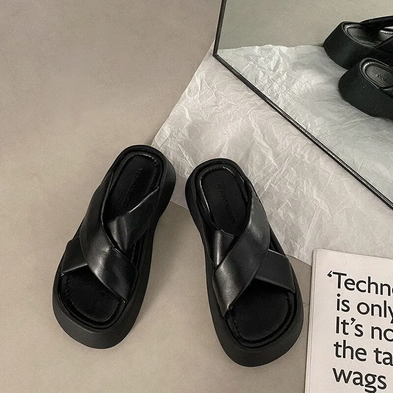 Brown anti-slip slippers Women