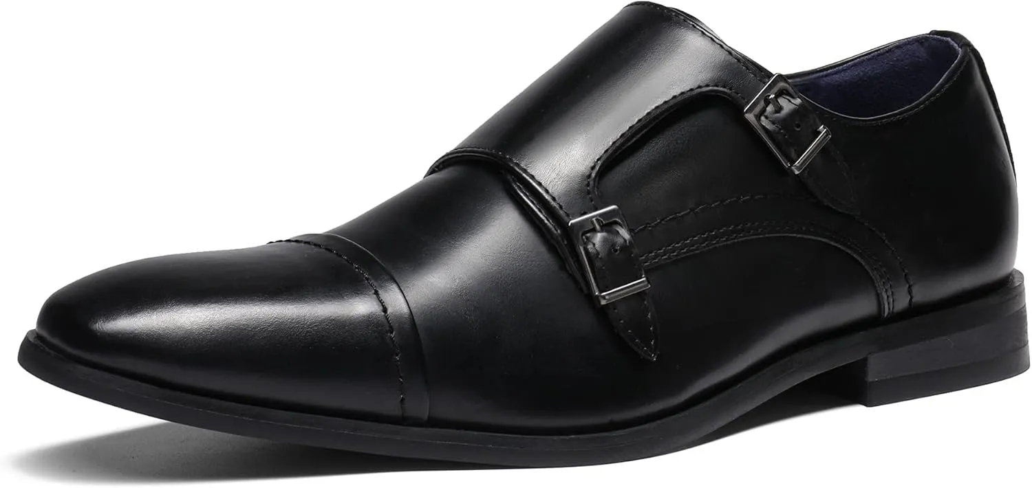 Bruno Marc Men's Dress Loafer Shoes Monk Strap Slip On Loafers