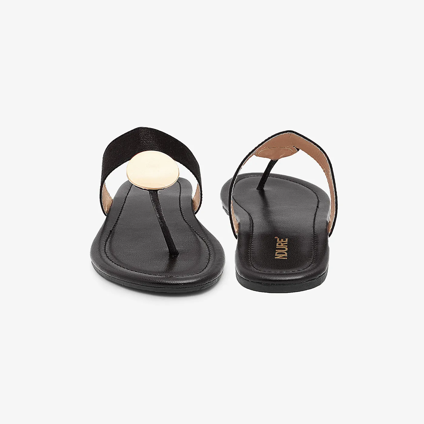 Buckled Flat Slides for Women