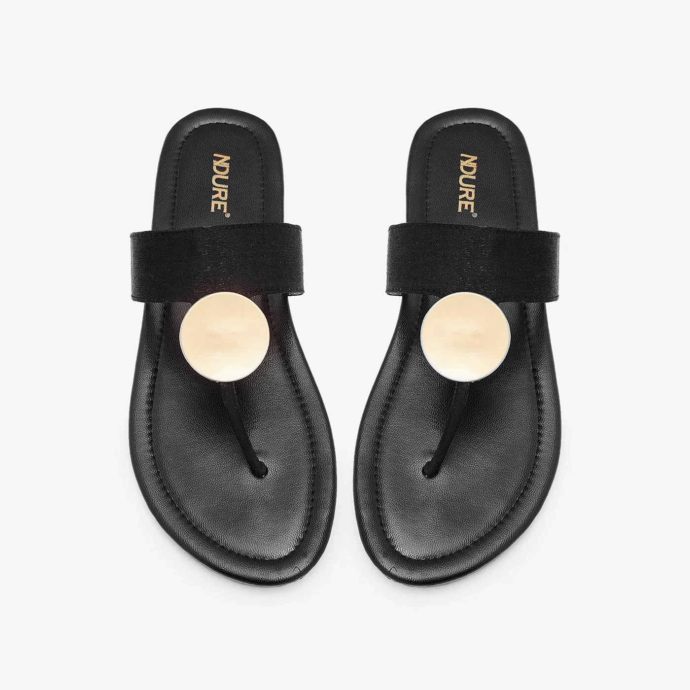 Buckled Flat Slides for Women