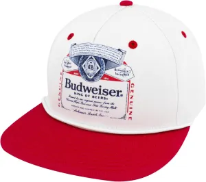 Budweiser Retro White Rope Golfer Hat, Red