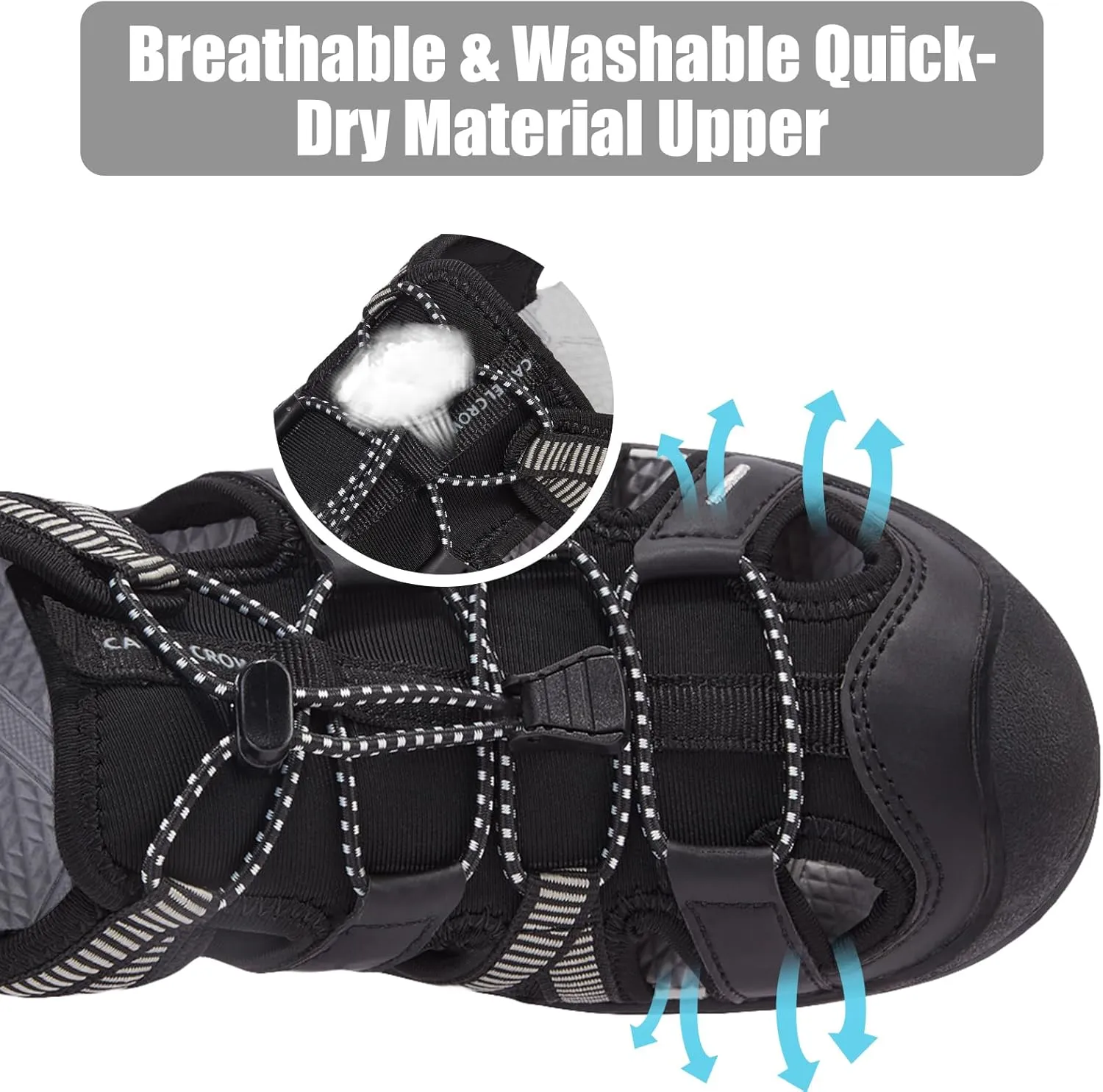 CAMEL CROWN Closed-Toe Women's Sandals Waterproof Women's Walking Sandals Hiking Sandals for Women Water Shoes