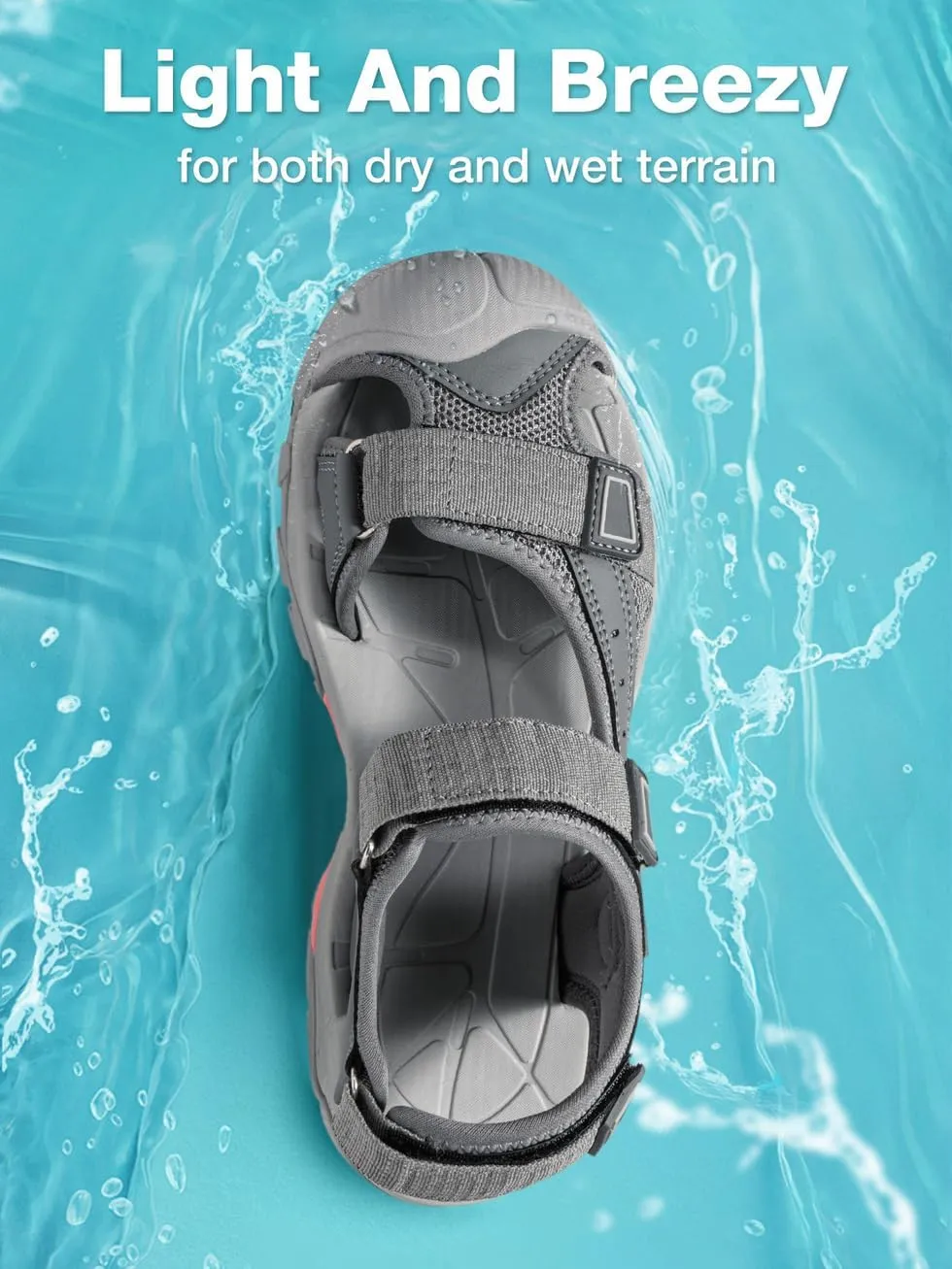 CAMEL CROWN Women's Hiking Sandals Waterproof Closed Toe Water Sandals Comfort Adjustable Athletic Outdoor Sandals for Summer Beach Hiker Trekking Camping