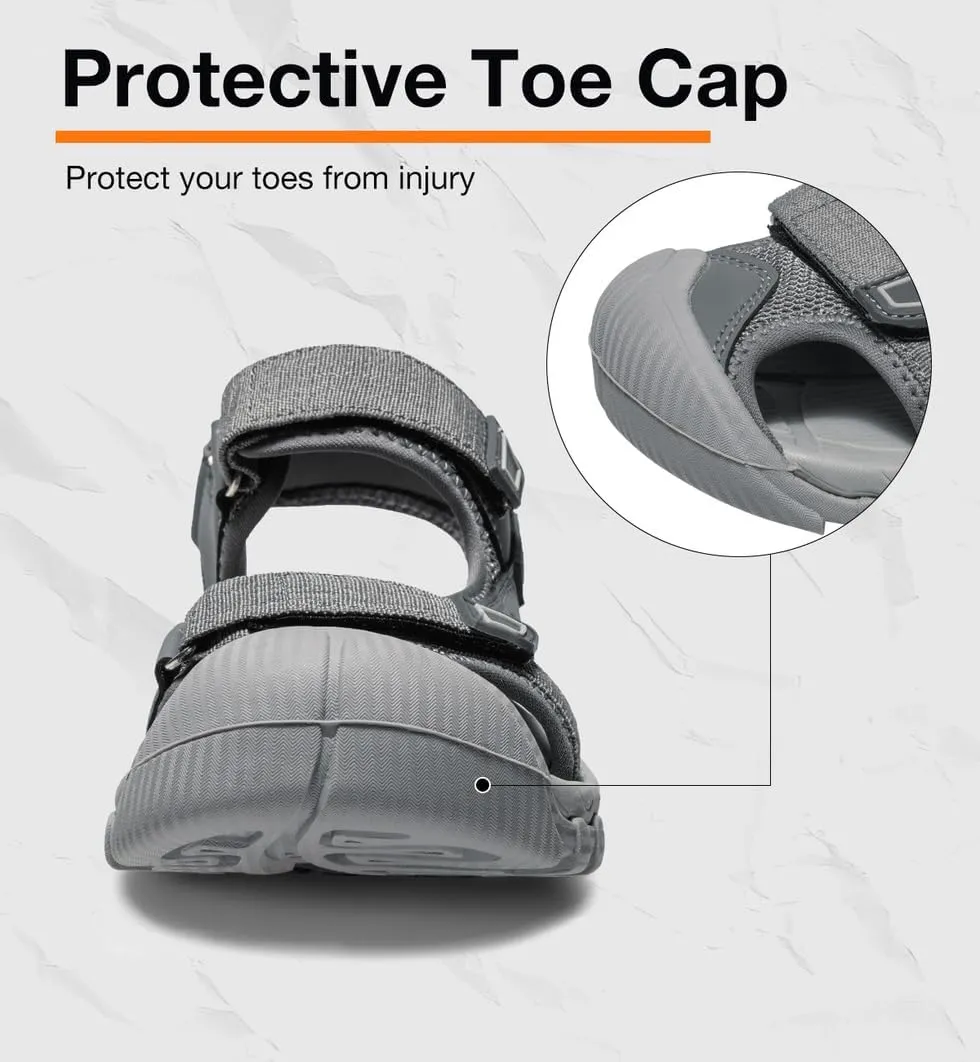 CAMEL CROWN Women's Hiking Sandals Waterproof Closed Toe Water Sandals Comfort Adjustable Athletic Outdoor Sandals for Summer Beach Hiker Trekking Camping
