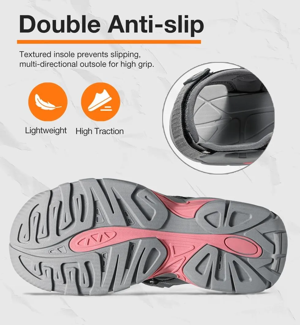 CAMEL CROWN Women's Hiking Sandals Waterproof Closed Toe Water Sandals Comfort Adjustable Athletic Outdoor Sandals for Summer Beach Hiker Trekking Camping