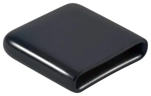 Caplugs 99190521 Plastic Rectangular Finishing Cap with Flat End Grip. VRF-125X1500-16, Vinyl, Length 1.000" ID 1.500", Black (Pack of 200)