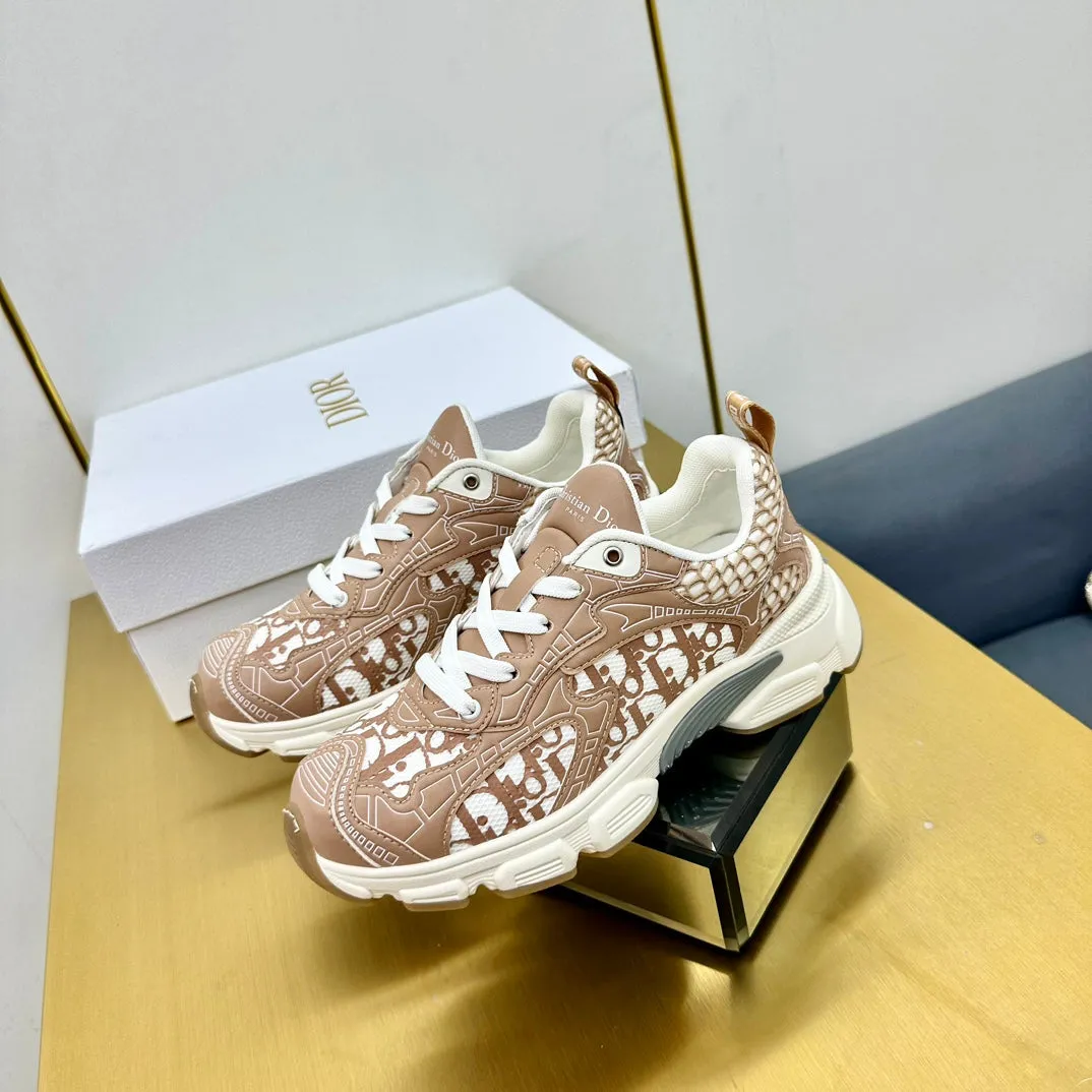 CD Chrono Sneaker 40mm In Brown Pink Mesh Fabric 994572