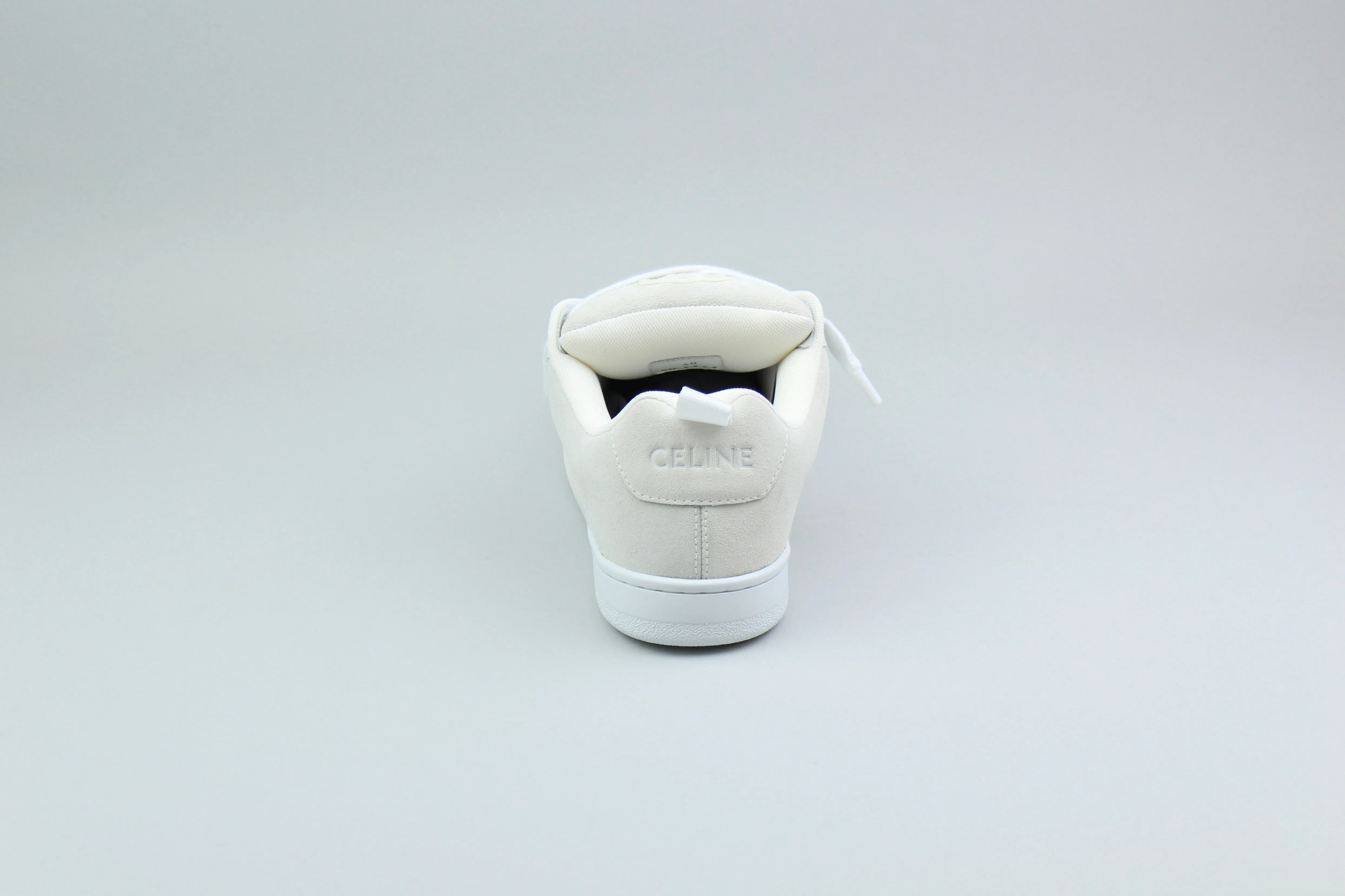 Celine Huntington Sneaker Suède Calfskin & Mesh 'Optic White'